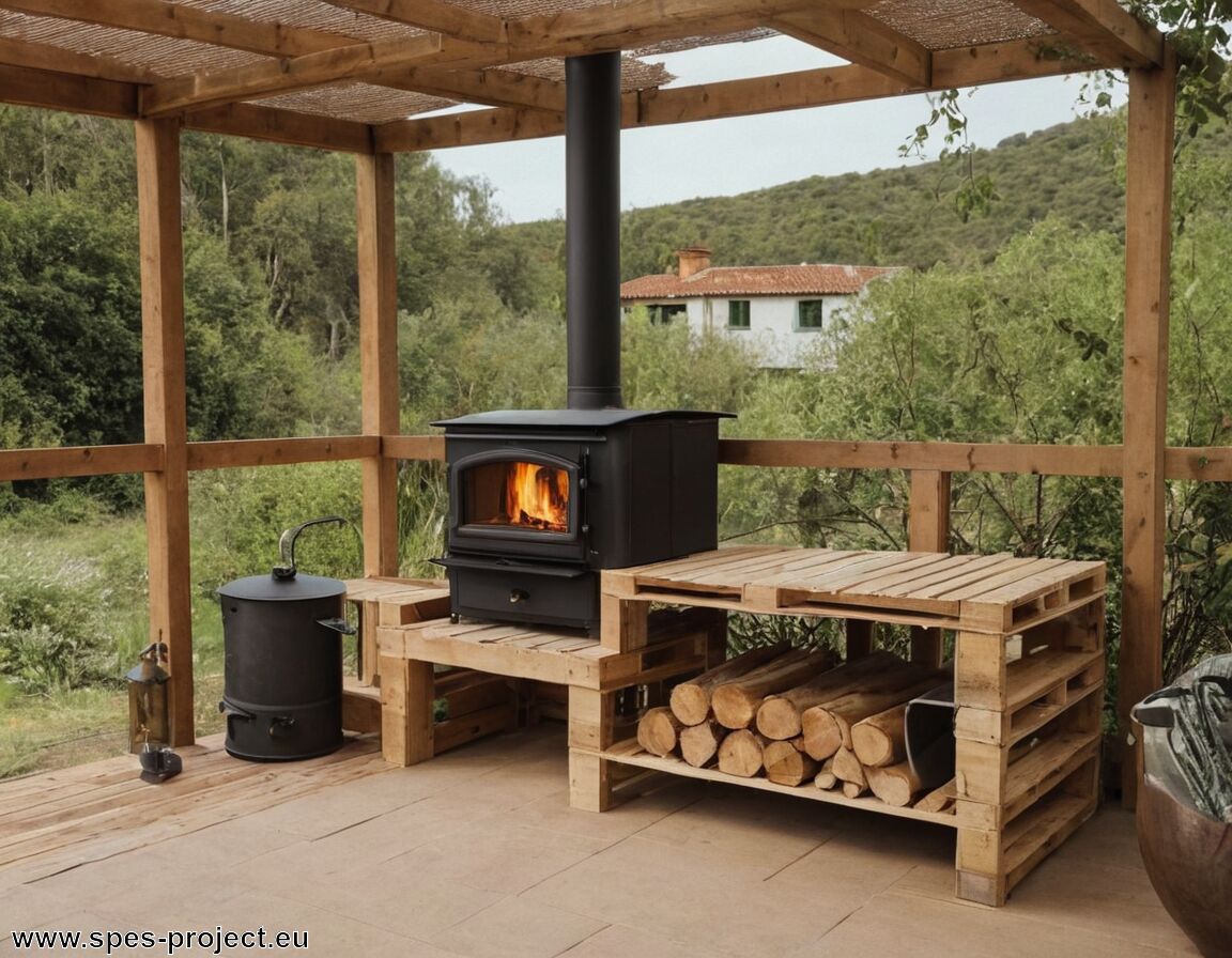 Ofen und Belüftungssystem einbauen   - Sauna aus Paletten bauen » Nachhaltig und kreativ umsetzen  